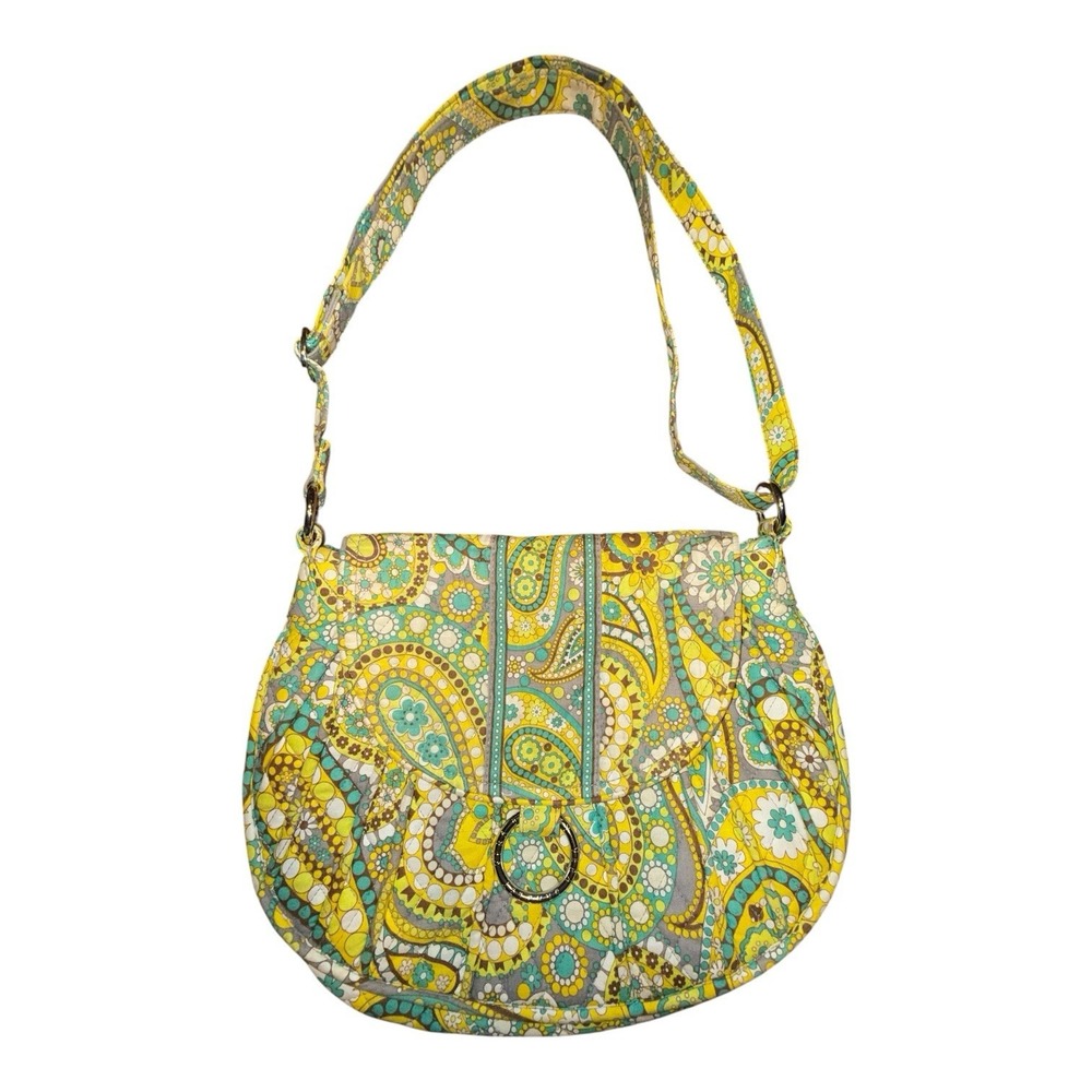 Vera Bradley Saddle Up Crossbody Shoulder Bag Lemon Parfait Spring 2011